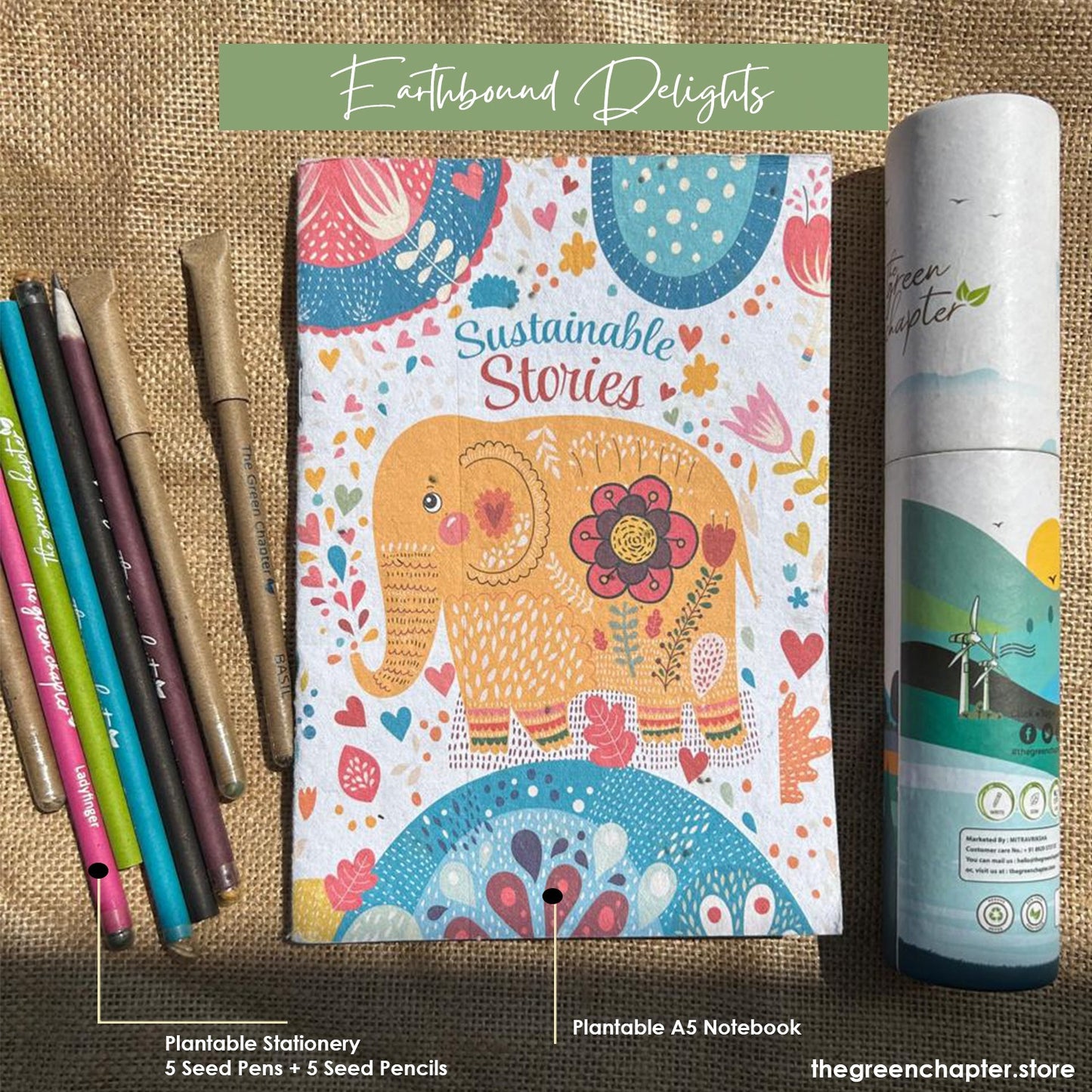 Notebook Stationery Plantable - Earthbound Delights - THE GREEN CHAPTER