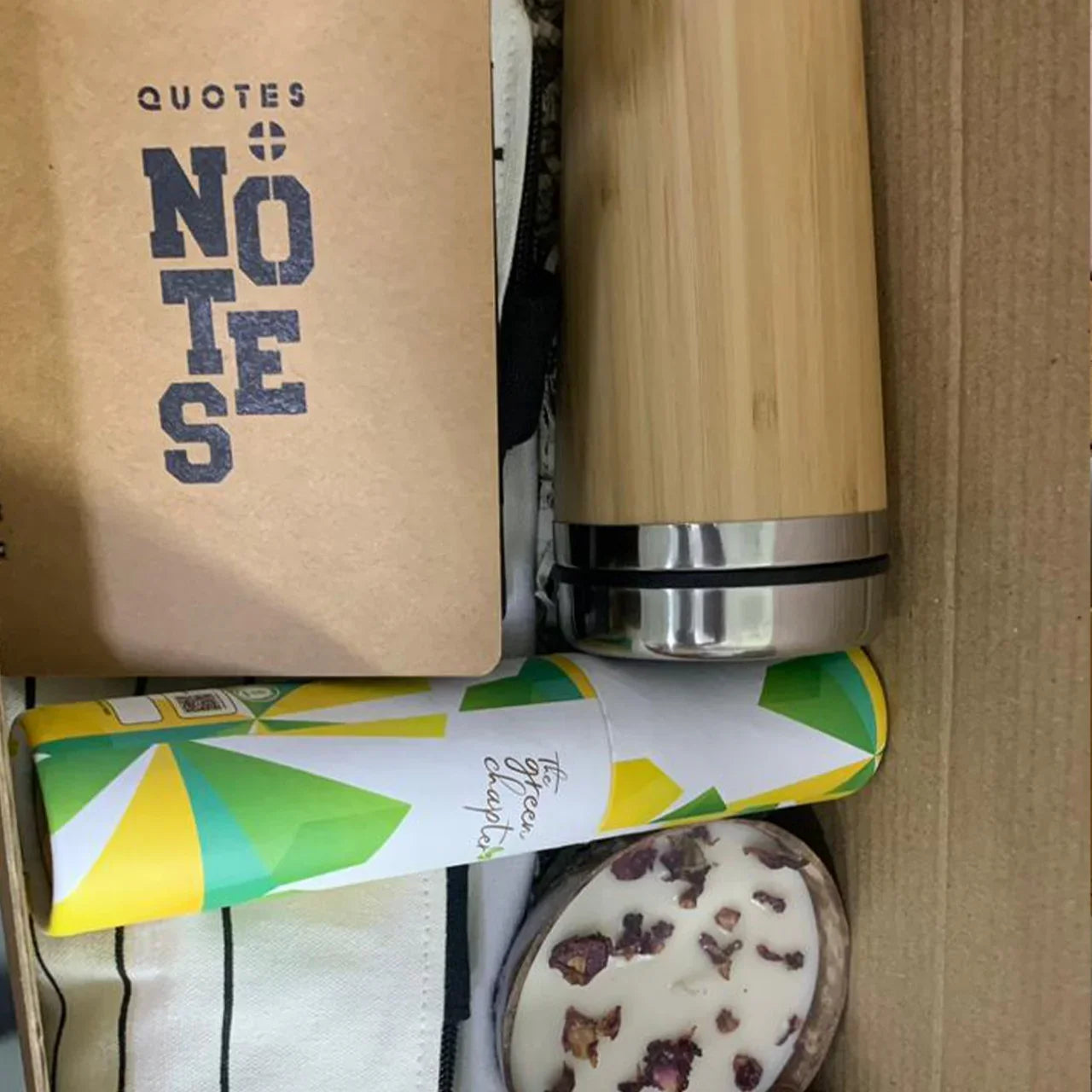 Ensure every product image has Alt Text like "Eco-friendly Diwali gift hamper with bamboo tumbler and tote bag.