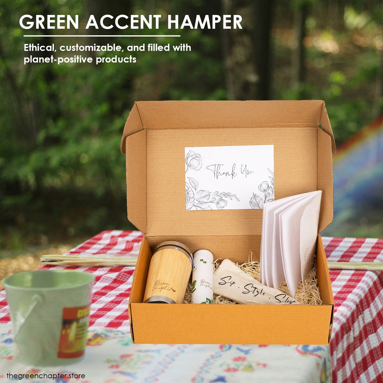Ecofriendly Gift Set - Green Accent Box - THE GREEN CHAPTER