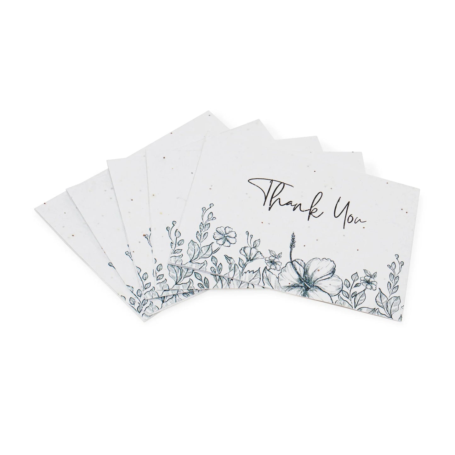 Eco-Friendly Seed Paper Thank You Cards - Pack of 5- Plantable Greeting Cards for All Occasions - Sustainable and Biodegradable - THE GREEN CHAPTER