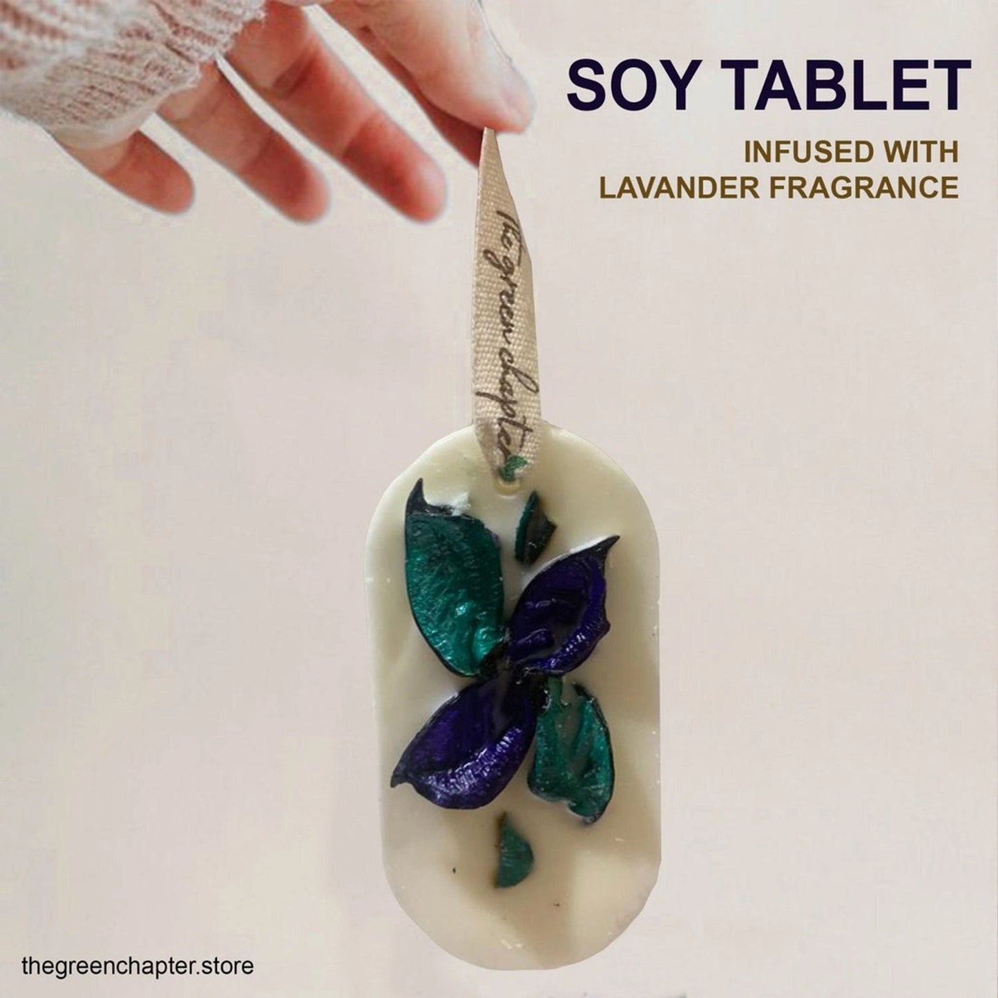 Soy Wax Sachets - Hand Poured Scented Wax Tablets - Closet Fragrance Air Freshener for Drawer - Perfume Infused Wax Tablets with Lavender - Scented Candle Fragrance Bars - Set of 2
