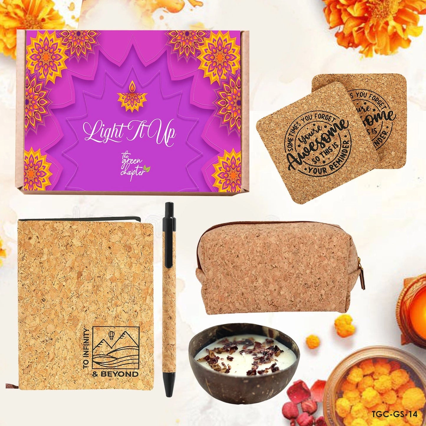 Eco-Luxe Diwali Celebration Box – Cork Edition - THE GREEN CHAPTER