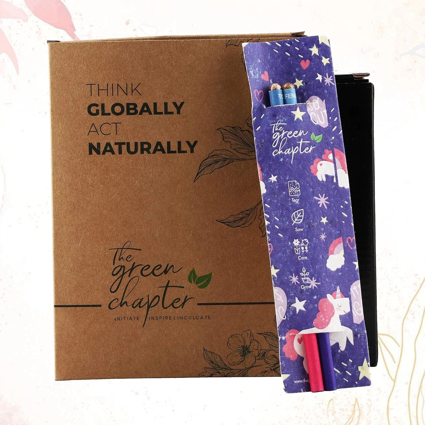 Gifts for kids Return Gift Pack for Girls Seed Pencils with Plantable Paper Pack of 10 (Unicorn On Clouds) - THE GREEN CHAPTER