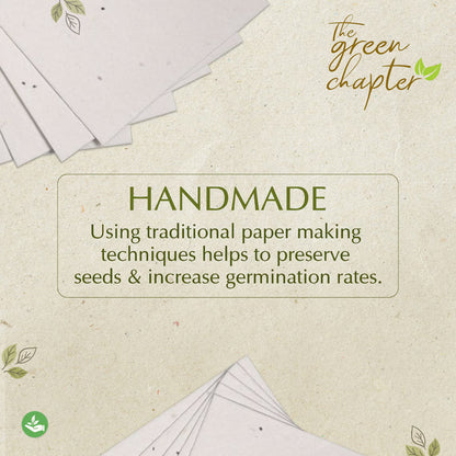 Seed Paper A4 Sheets Basil (Set of 20) - Eco-Friendly & Plantable Stationery for Invitations, Crafts, and Letters - Biodegradable & Sustainable Paper