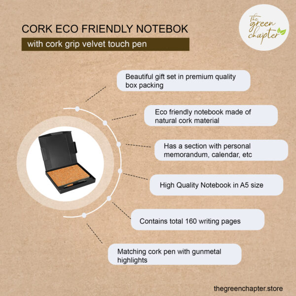 Cork Diary Set and Pen Corporate Gifting